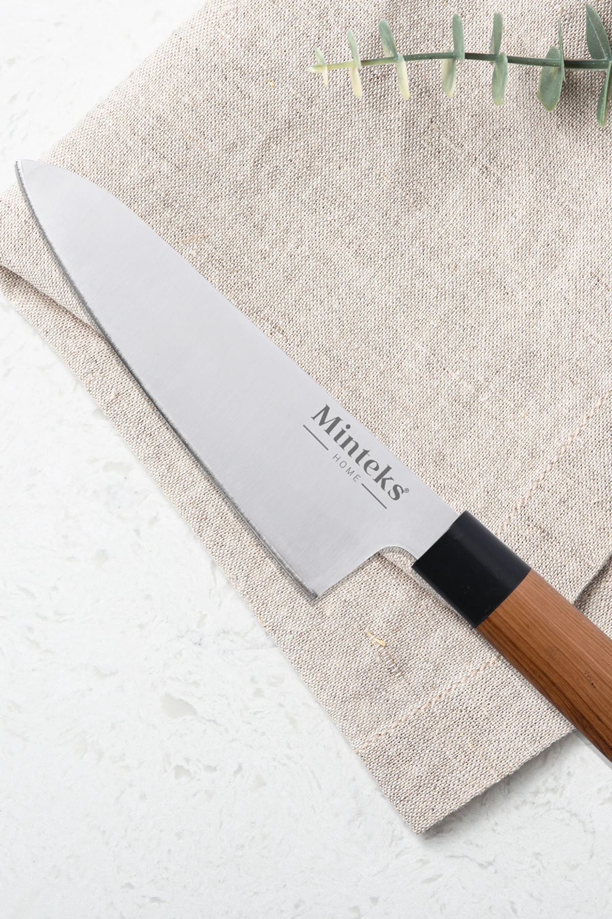 Ahşap Saplı İnci Kaplama Çelik 30cm Şef Bıçağı Bıçak No:4