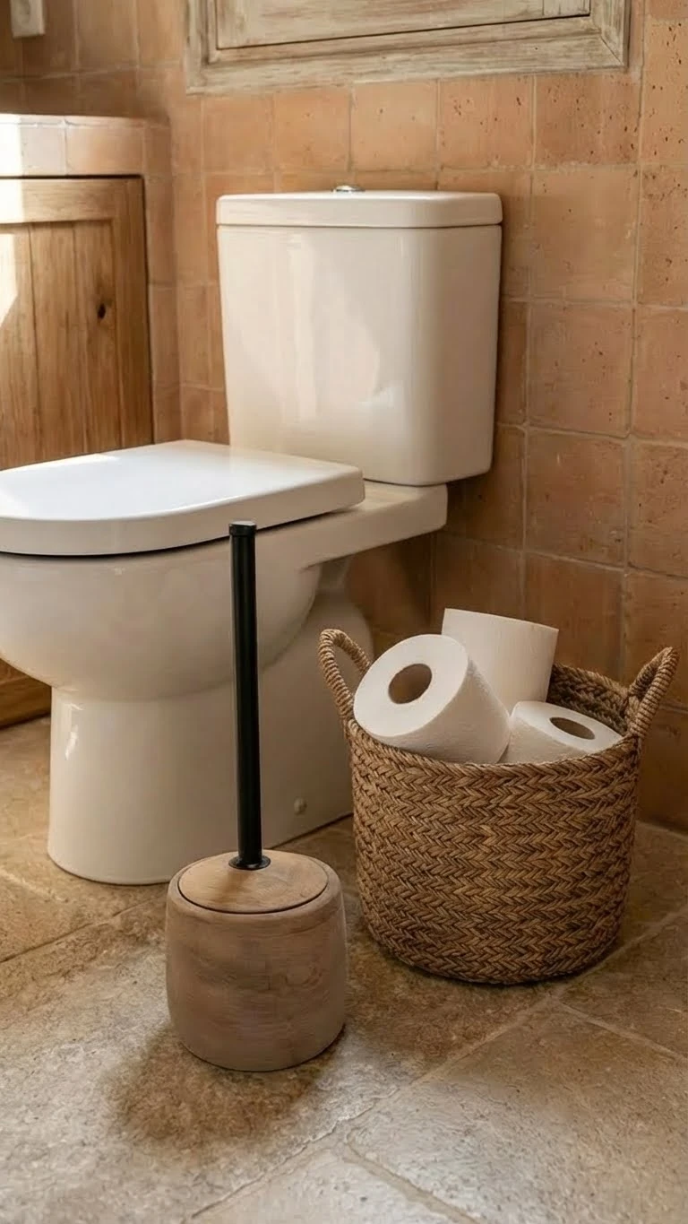 Jao Seramik Tuvalet Fırçası Kahve - Minteks Home 