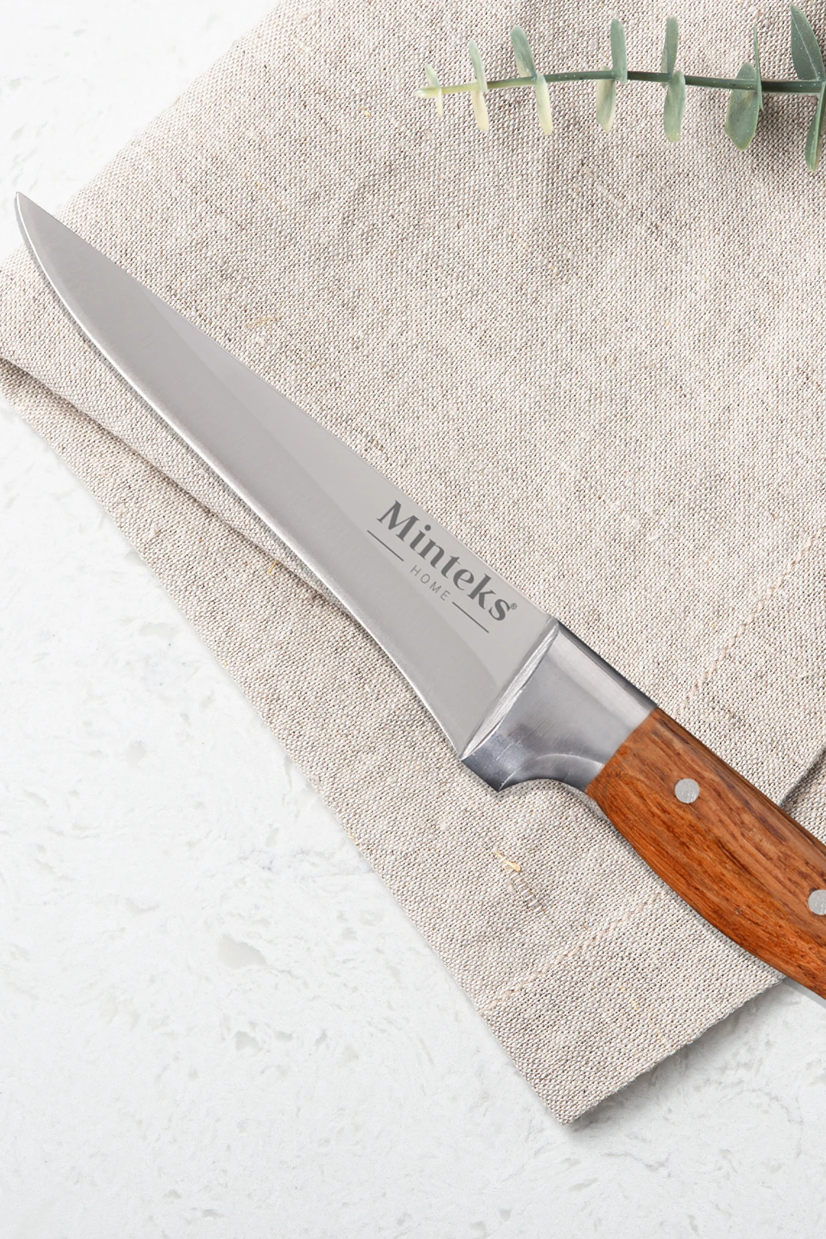 Ahşap Kaplı Çelik Bilezikli İnci Kaplama 24cm Sıyırma Bıçağı Bıçak No:8