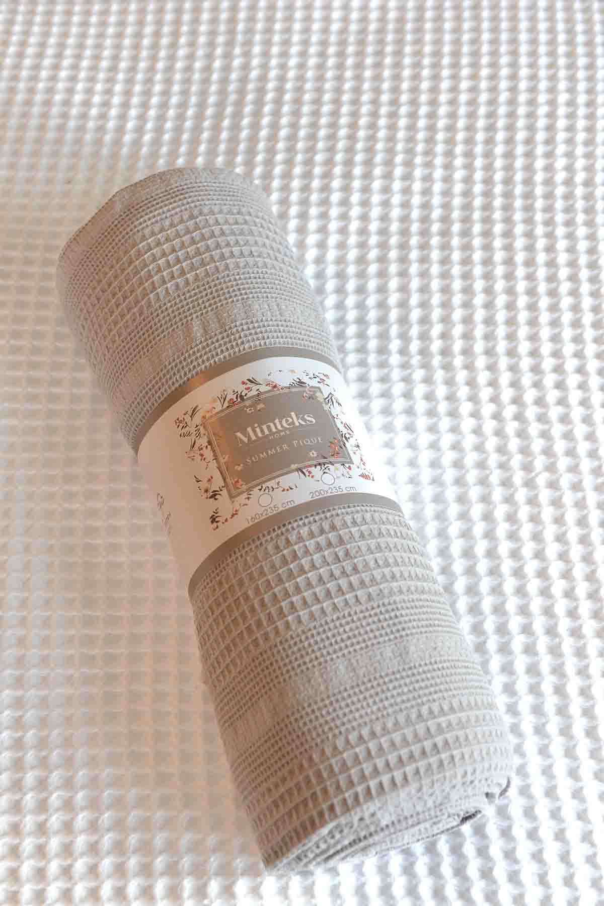 Daily Soft Petek Desenli %100 Pamuk Yatak Örtüsü Pike - Çift Kişilik