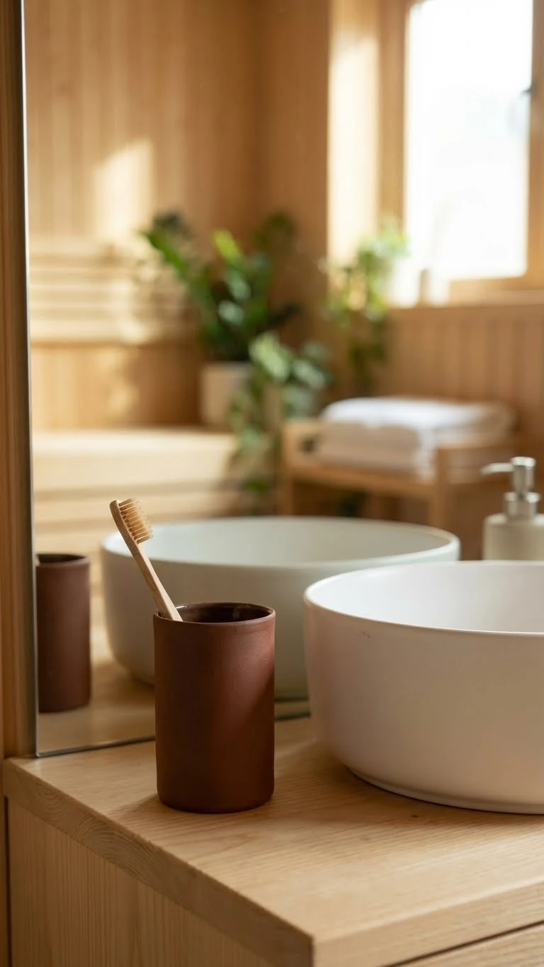 Jao Sermaik Kapaksız Diş Fırçalık Koyu Kahve - Minteks Home