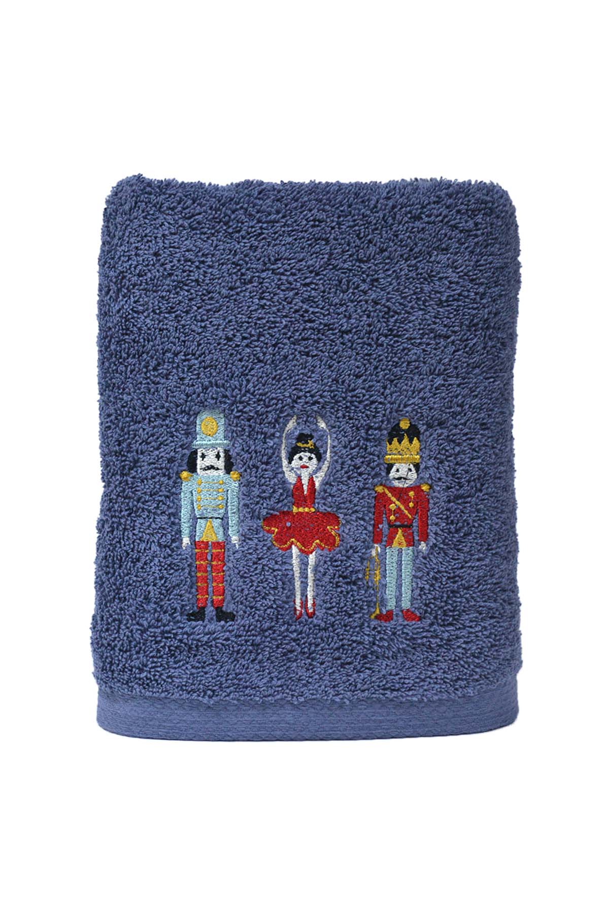 Kurşun Asker Nakışlı 50x90cm Yılbaşı Havlusu - Mavi