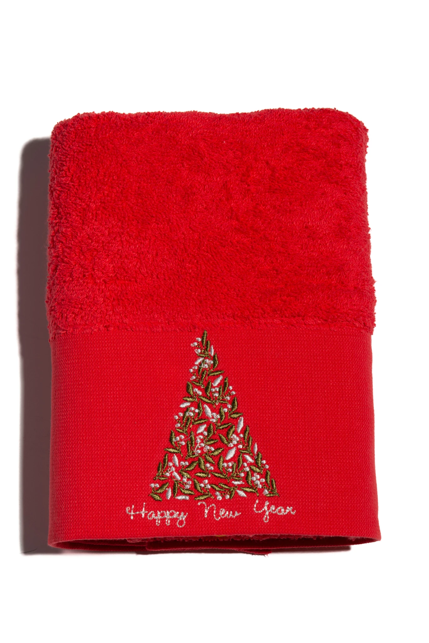 Yılbaşı Ağacı Desenli 50x70cm Yılbaşı Havlusu