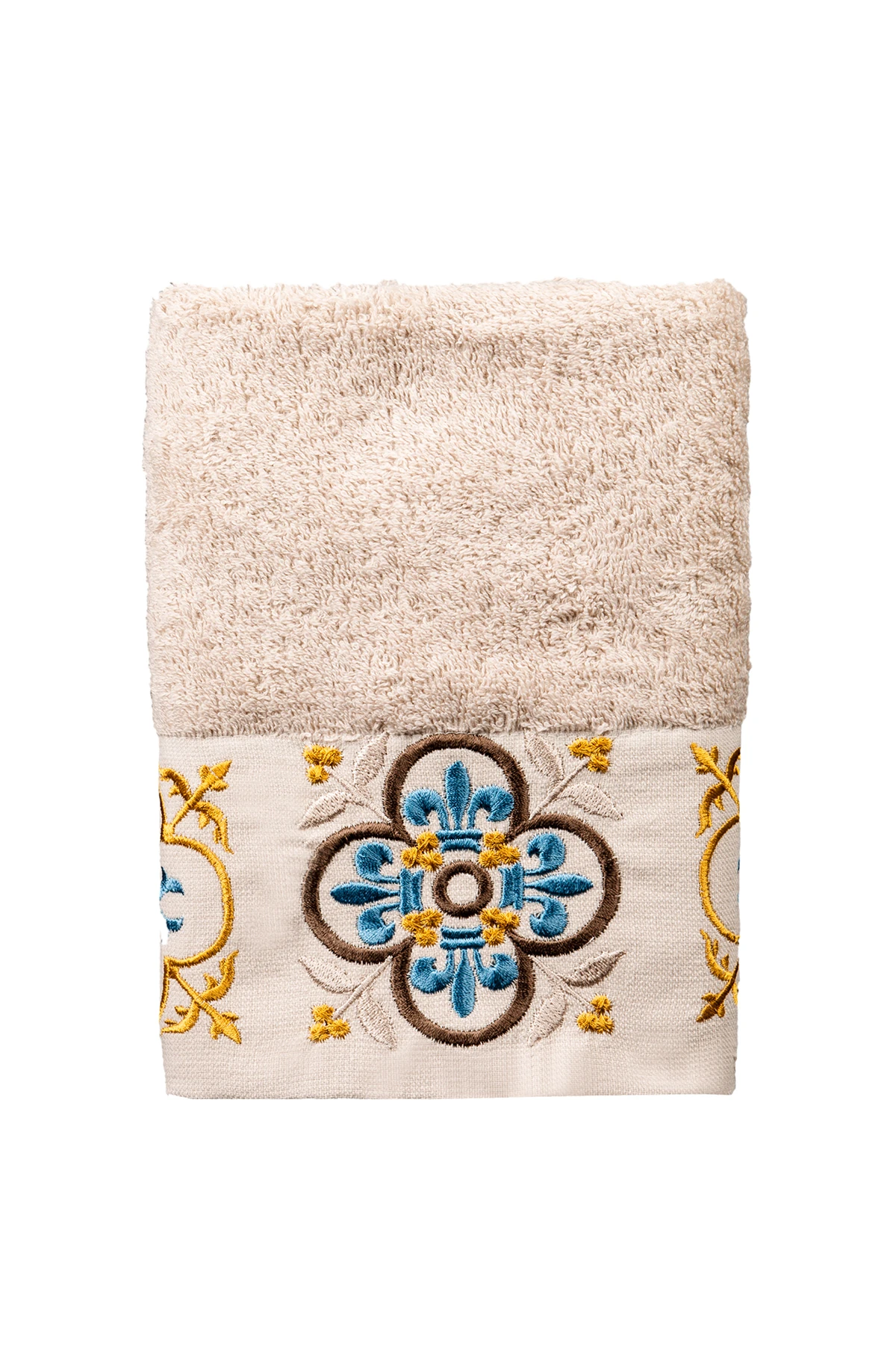 Pastoral Irıs 30 x 50 El ve Yüz Havlusu - Sütlü Kahve