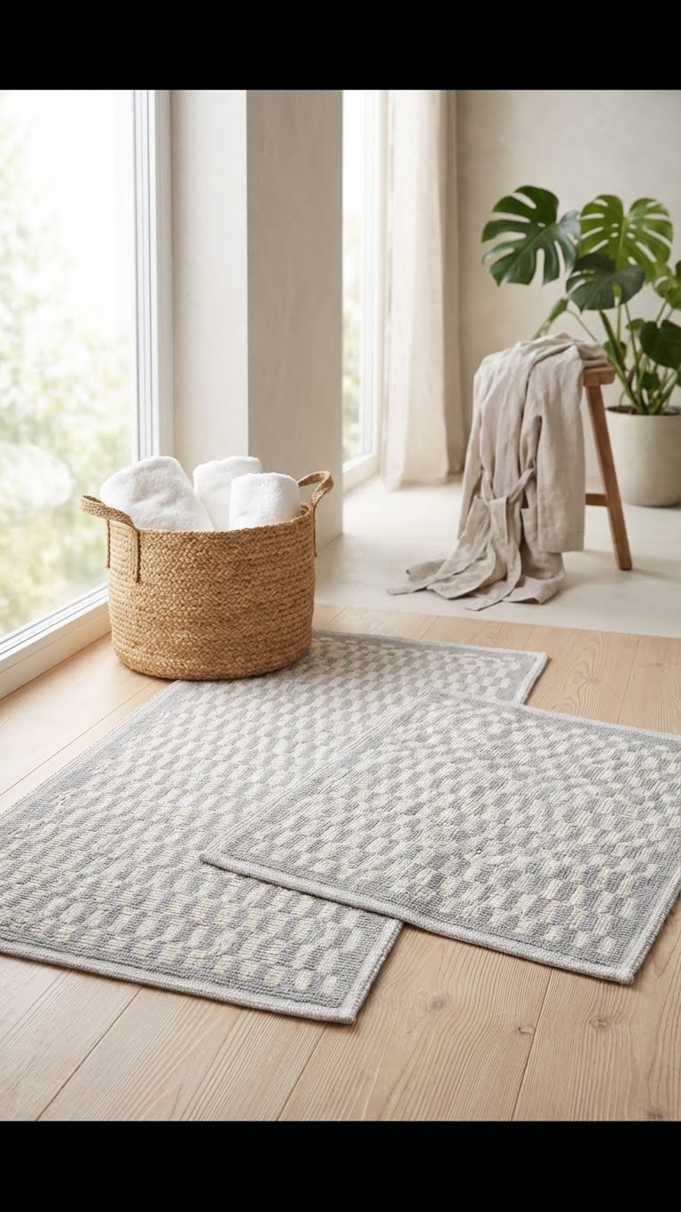 Cottons Dama 2'li Pamuklu Banyo Paspas Takımı - Gri