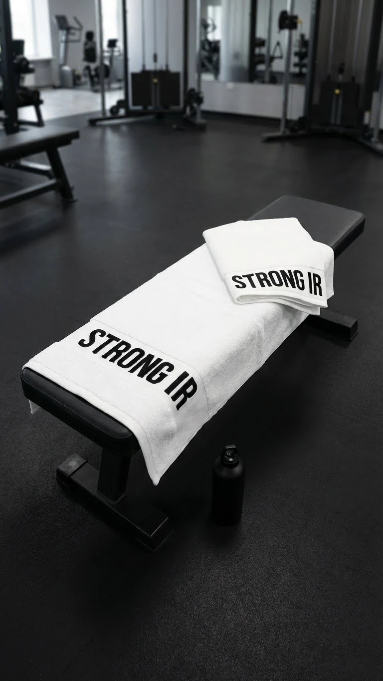 Strong Ir Nakış Detaylı 100% Pamuk 50x90cm Havlu