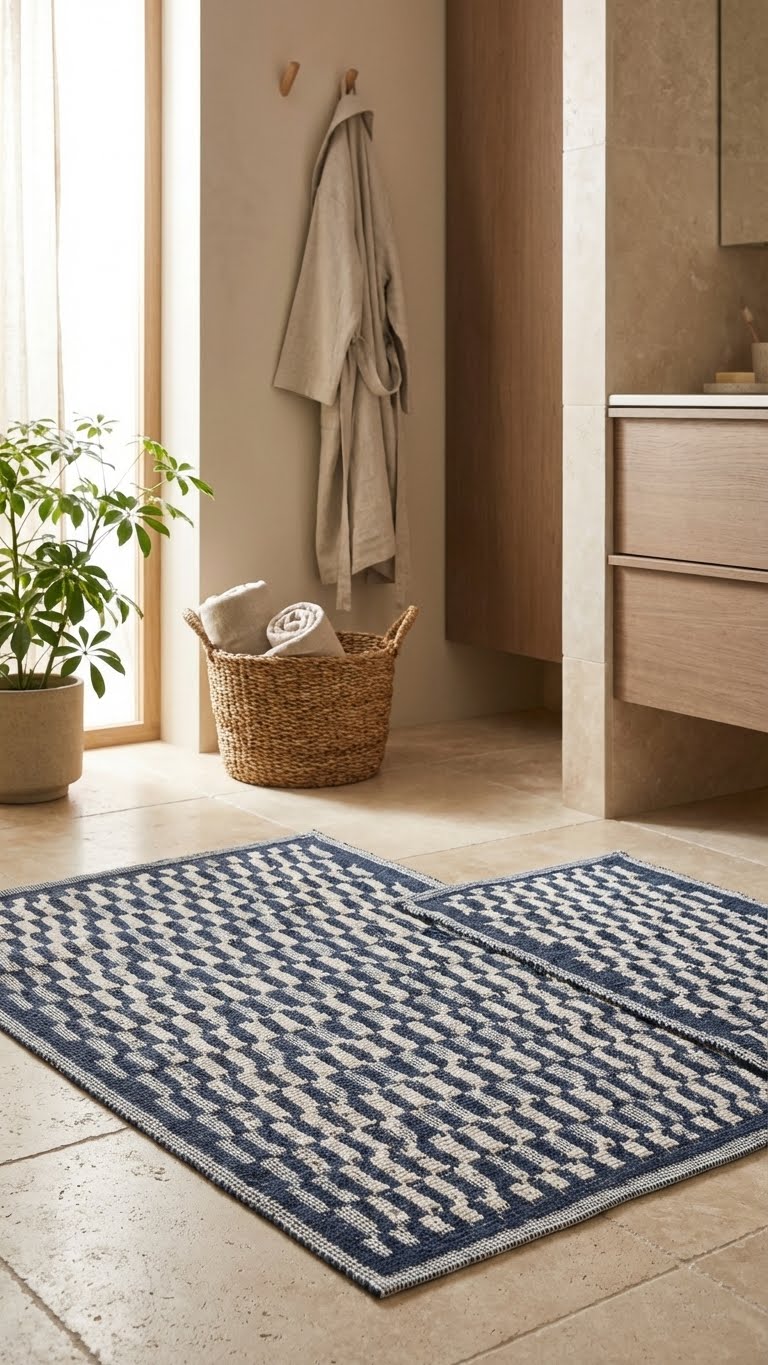 Cottons Dama 2'li Pamuklu Banyo Paspas Takımı - Siyah