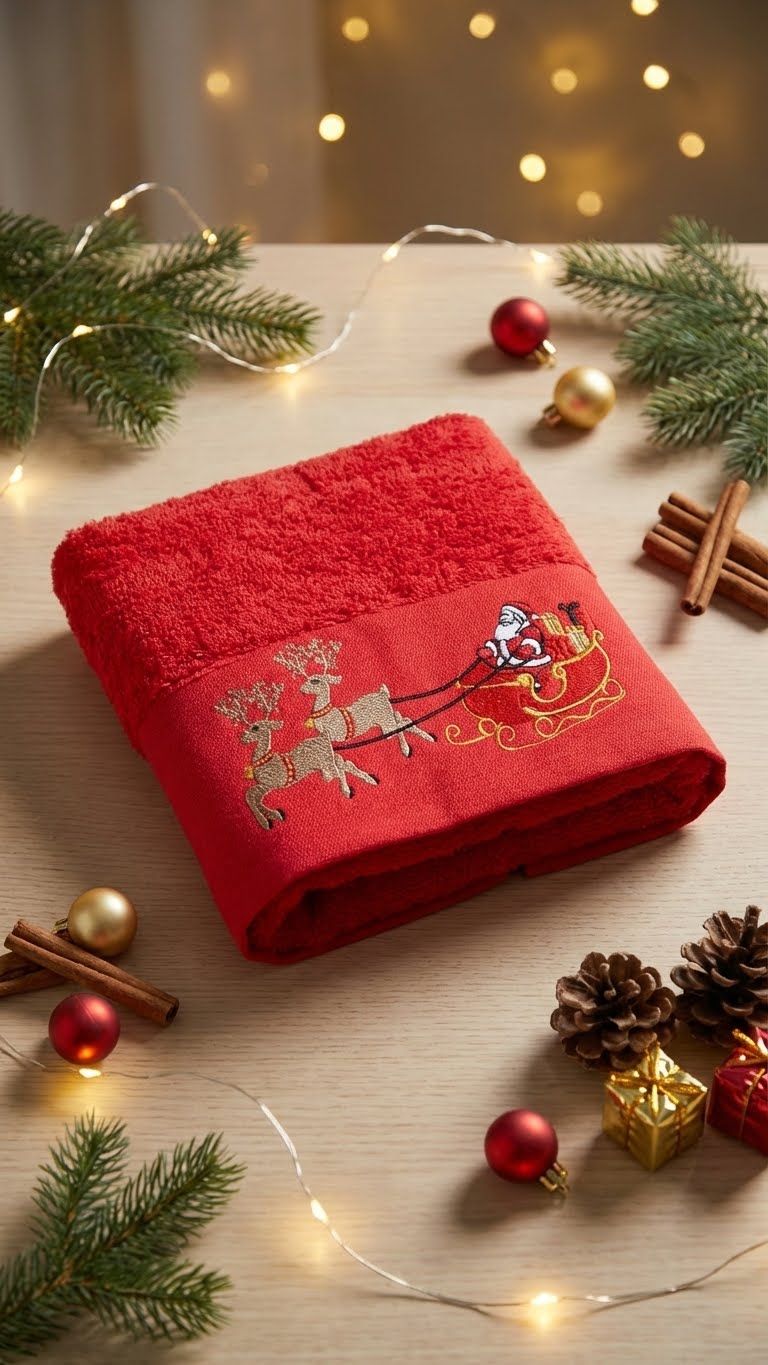 Santa Claus 50x70cm Yılbaşı Havlusu