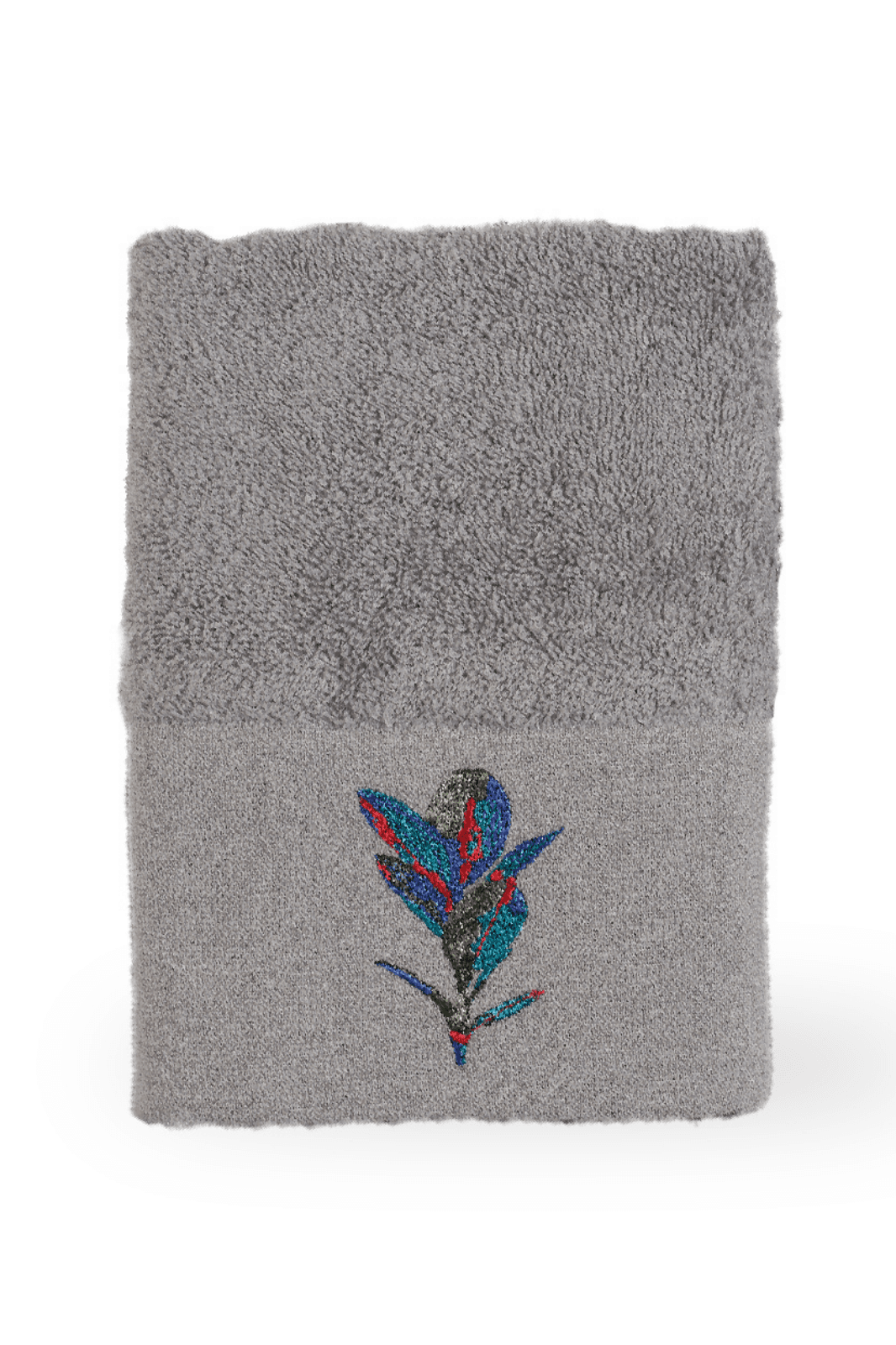 Layla 70x140 Nakışlı Banyo Havlusu - Gri