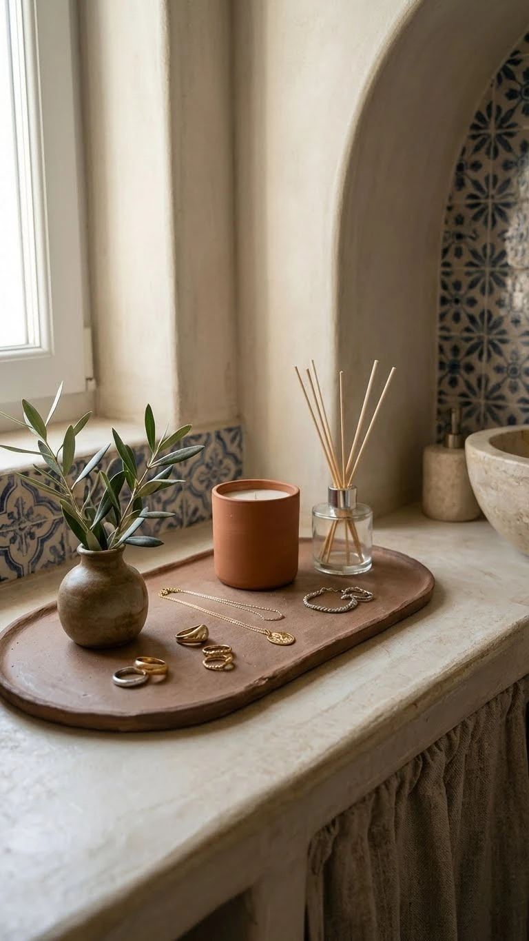 Jao Seramik Banyo Set Altı Tabak - Kahve