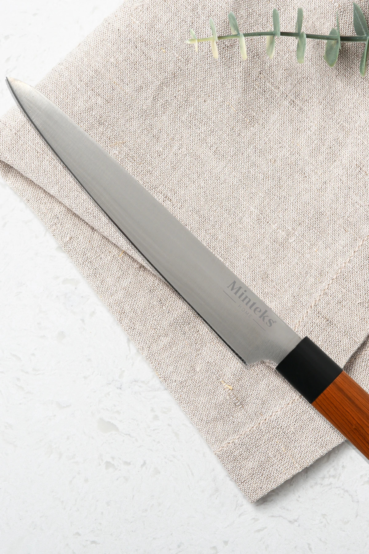 Ahşap Saplı İnci Kaplama 33cm Çelik Şef Bıçağı