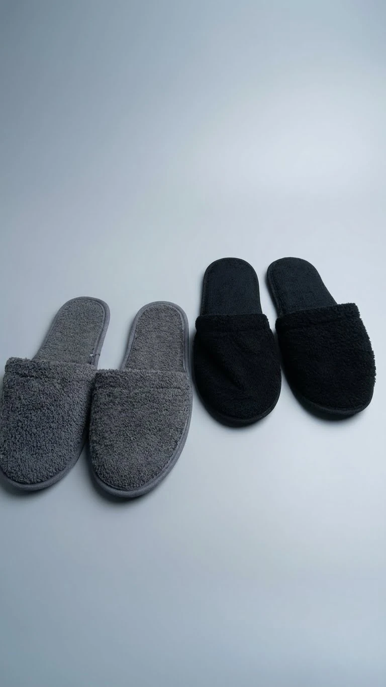  2'li İnce Eva Tabanlı Ev Banyo Terliği - Siyah-Koyu Yeşil