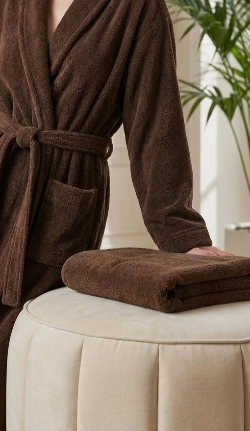 Shadowed 70x140cm Banyo Havlusu - Chocolate Brown