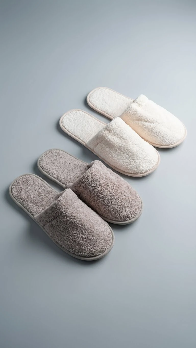  2'li İnce Eva Tabanlı Ev Banyo Terliği - Pudra-Sütlü Kahve