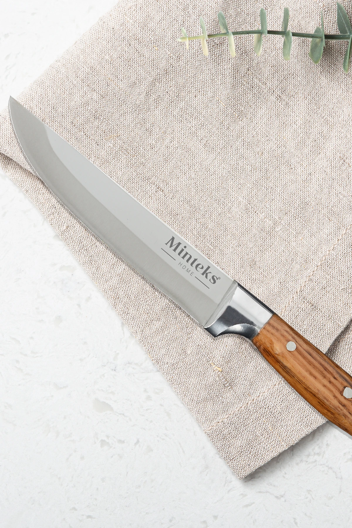 Ahşap Saplı Çelik Bilezikli İnci Kaplama 24cm Sebze Bıçağı Bıçak No:11