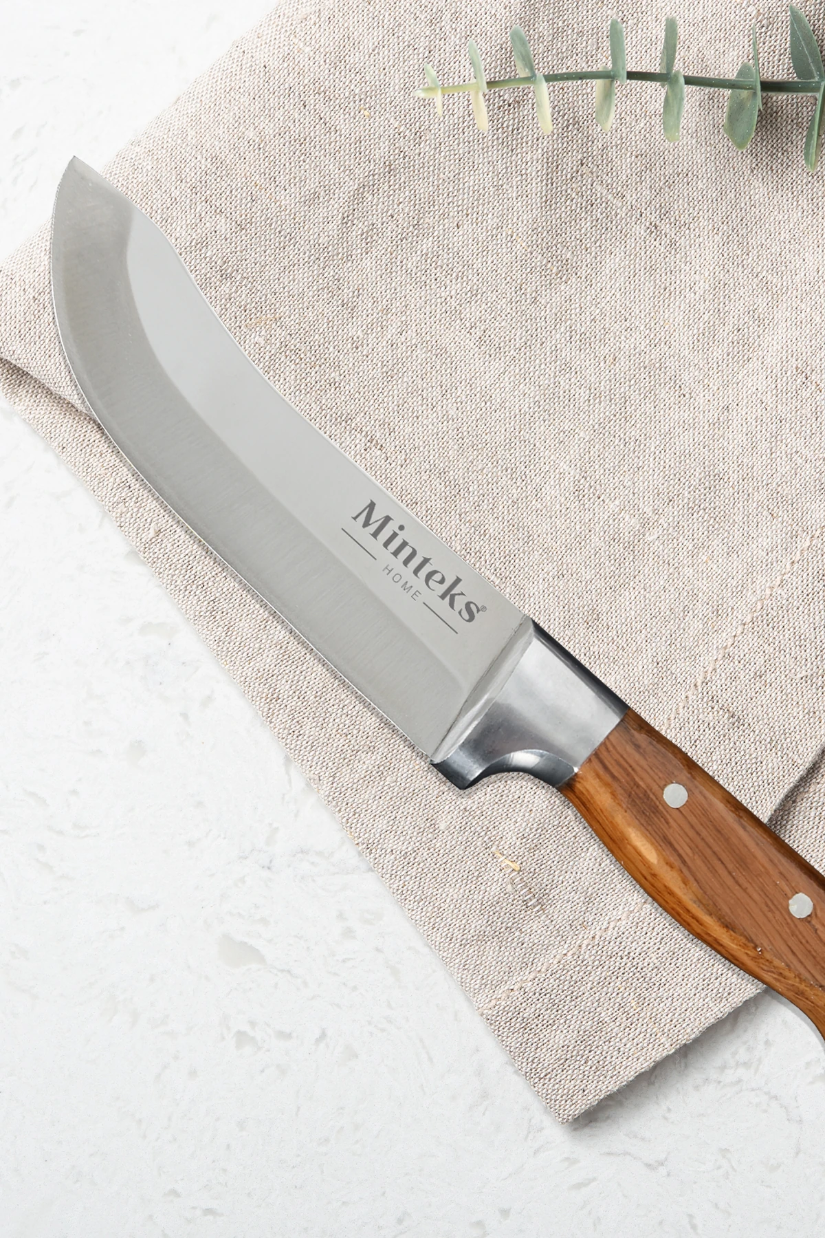 Ahşap Kaplı Çelik Bilezikli İnci Kaplama 23cm Sıyırma Bıçağı Bıçak No:12