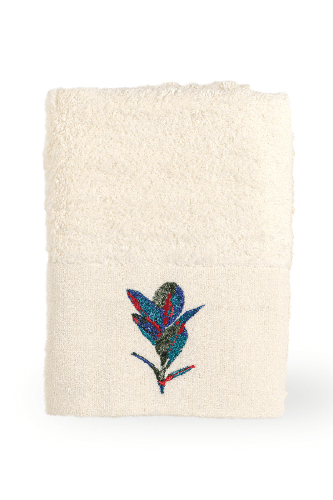 Layla 70x140 Nakışlı Banyo Havlusu - Krem