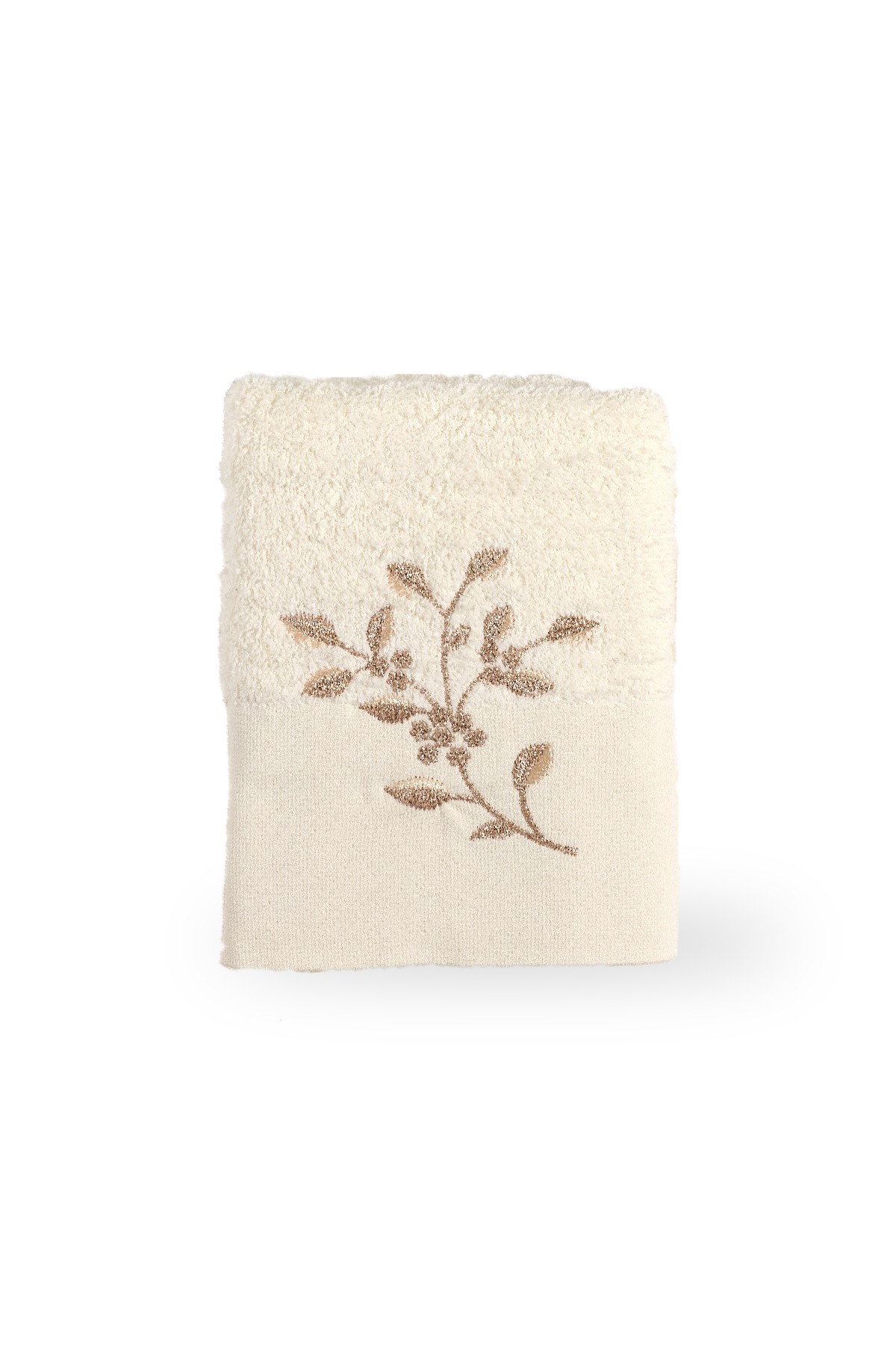 Flores 50x90 Yüz Havlusu - Krem