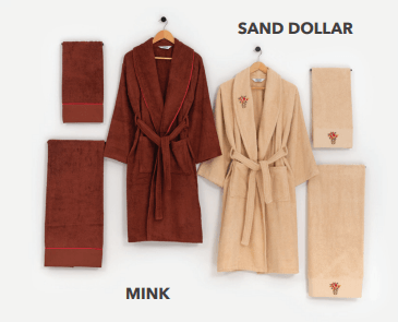 Pastoral Stella 6'lı Bornoz Seti – Kadın & Erkek  | Sand Dollar & Mink