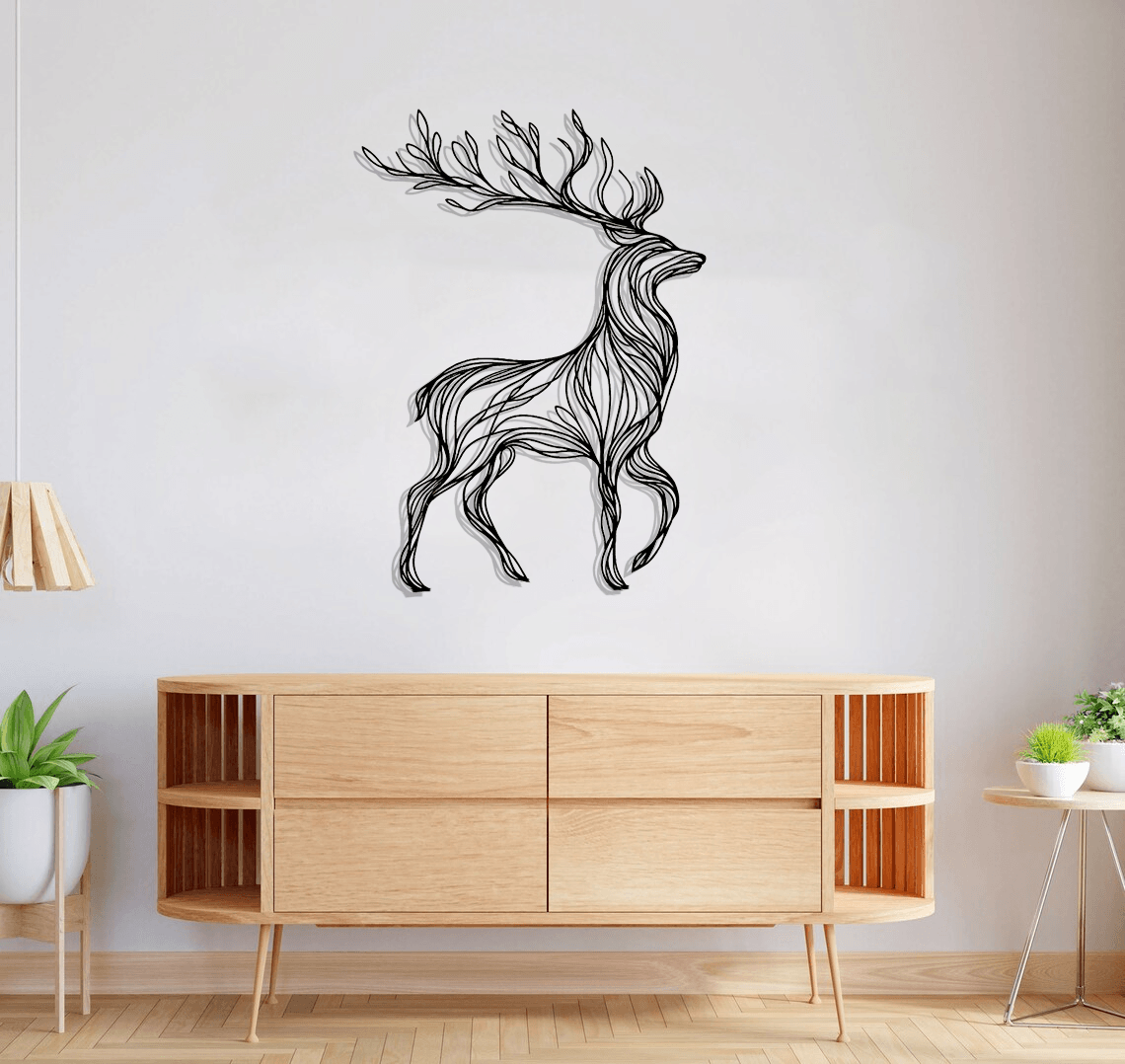 Deer Silhouette Metal Wall Art