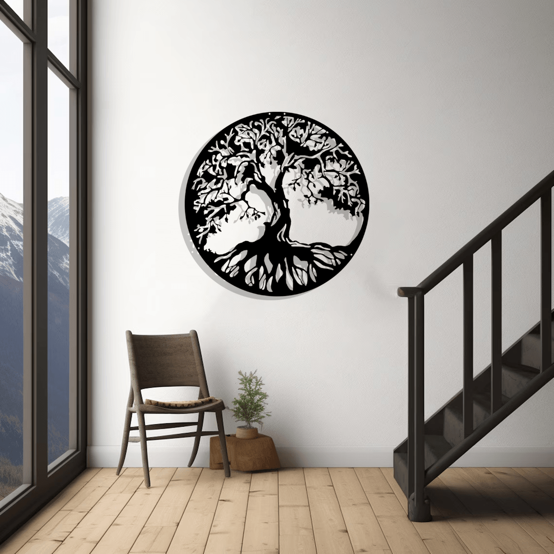 Tree Of Life Silhouette Metal Wall Art