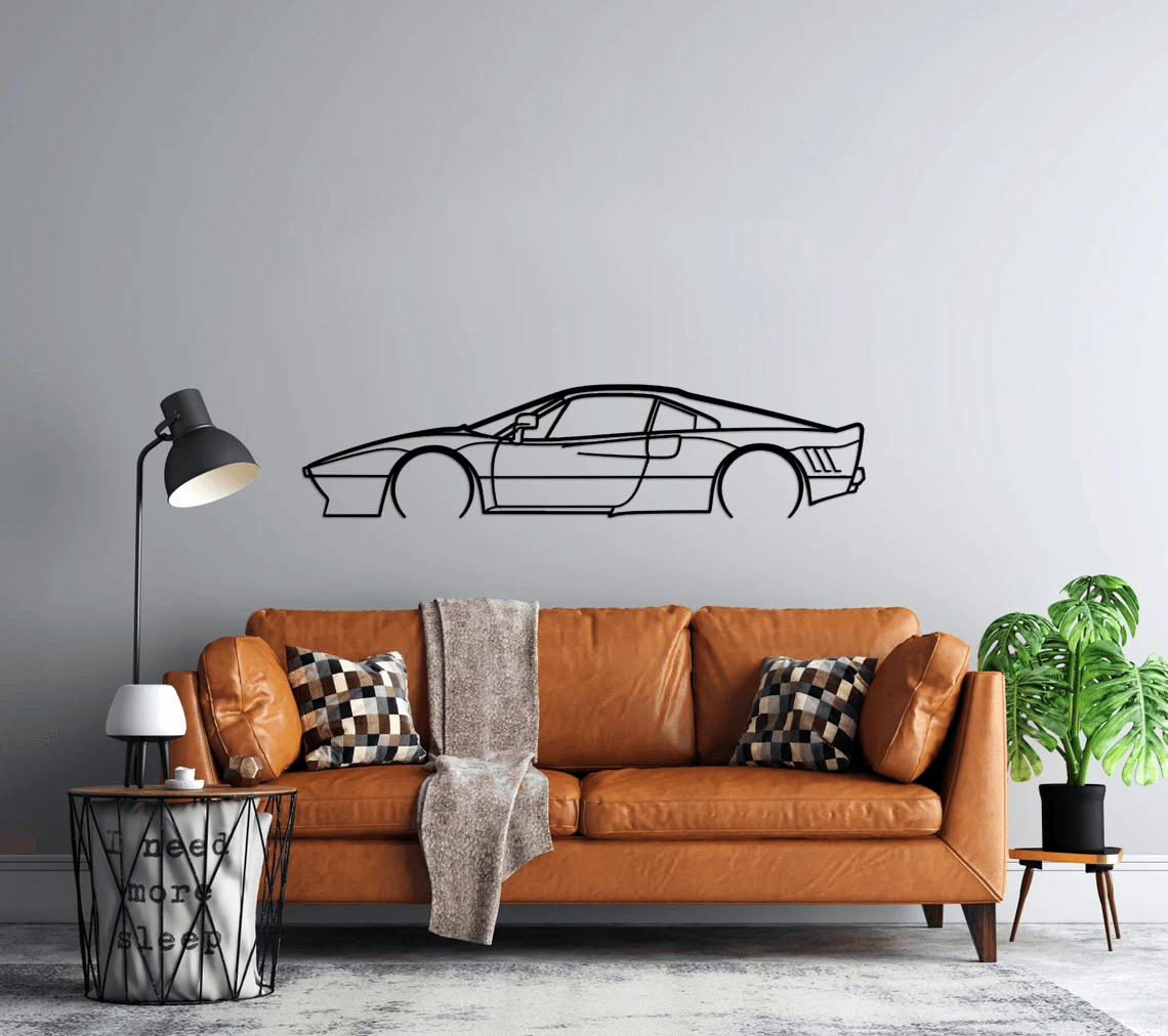 288 GTO Detailed Silhouette Metal Wall Art