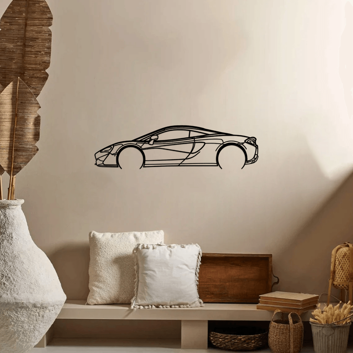 570s Detailed Silhouette Metal Wall Art