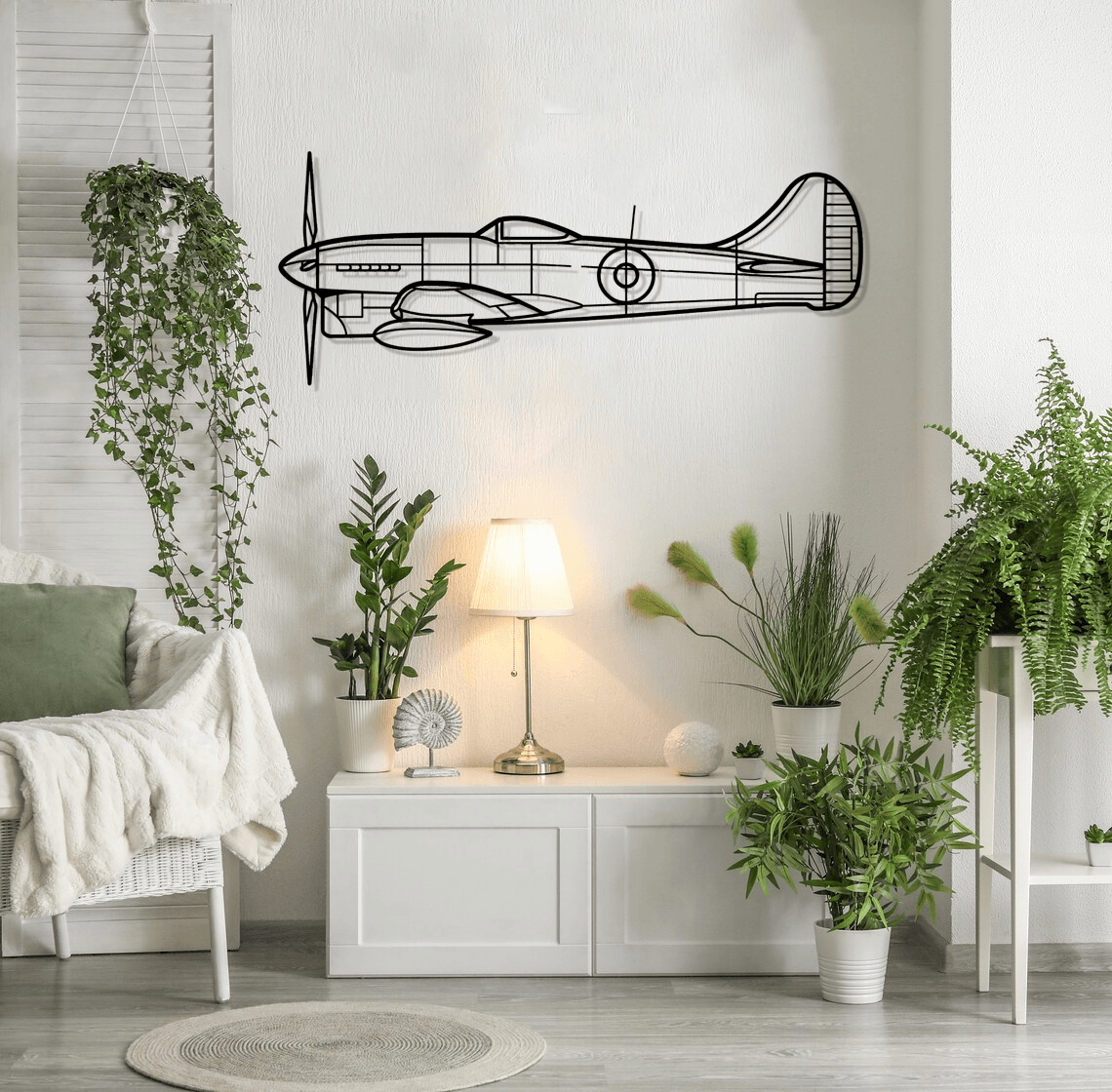 Tempest Mk V Silhouette Metal Wall Art