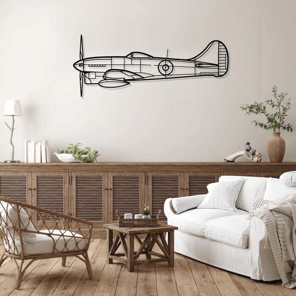 Tempest Mk V Silhouette Metal Wall Art