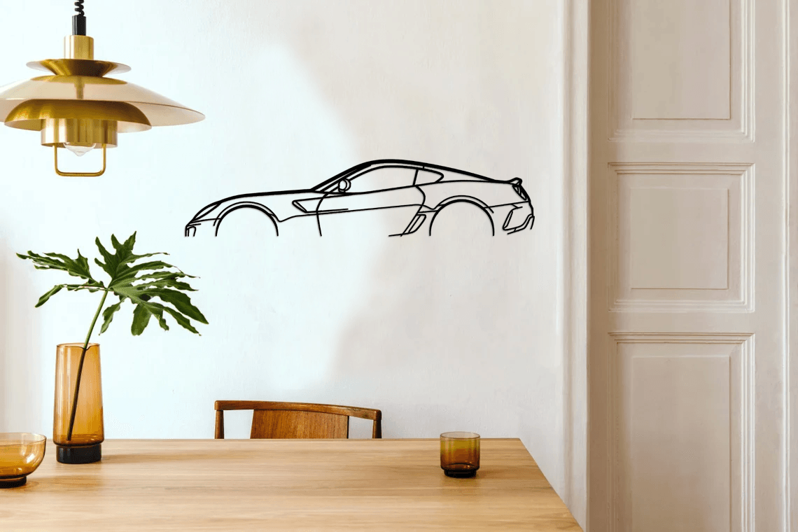 599 GTO Classic Silhouette Metal Wall Art