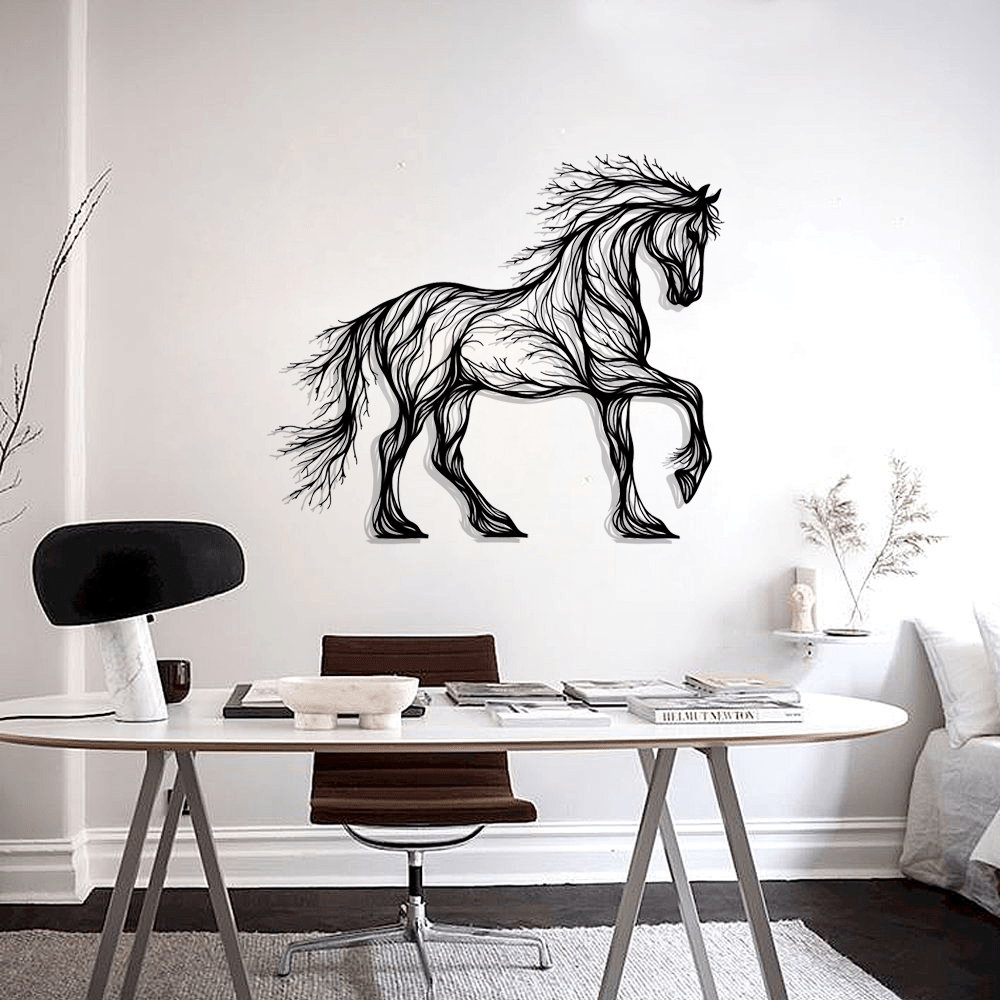 Horse Silhouette Metal Wall Art