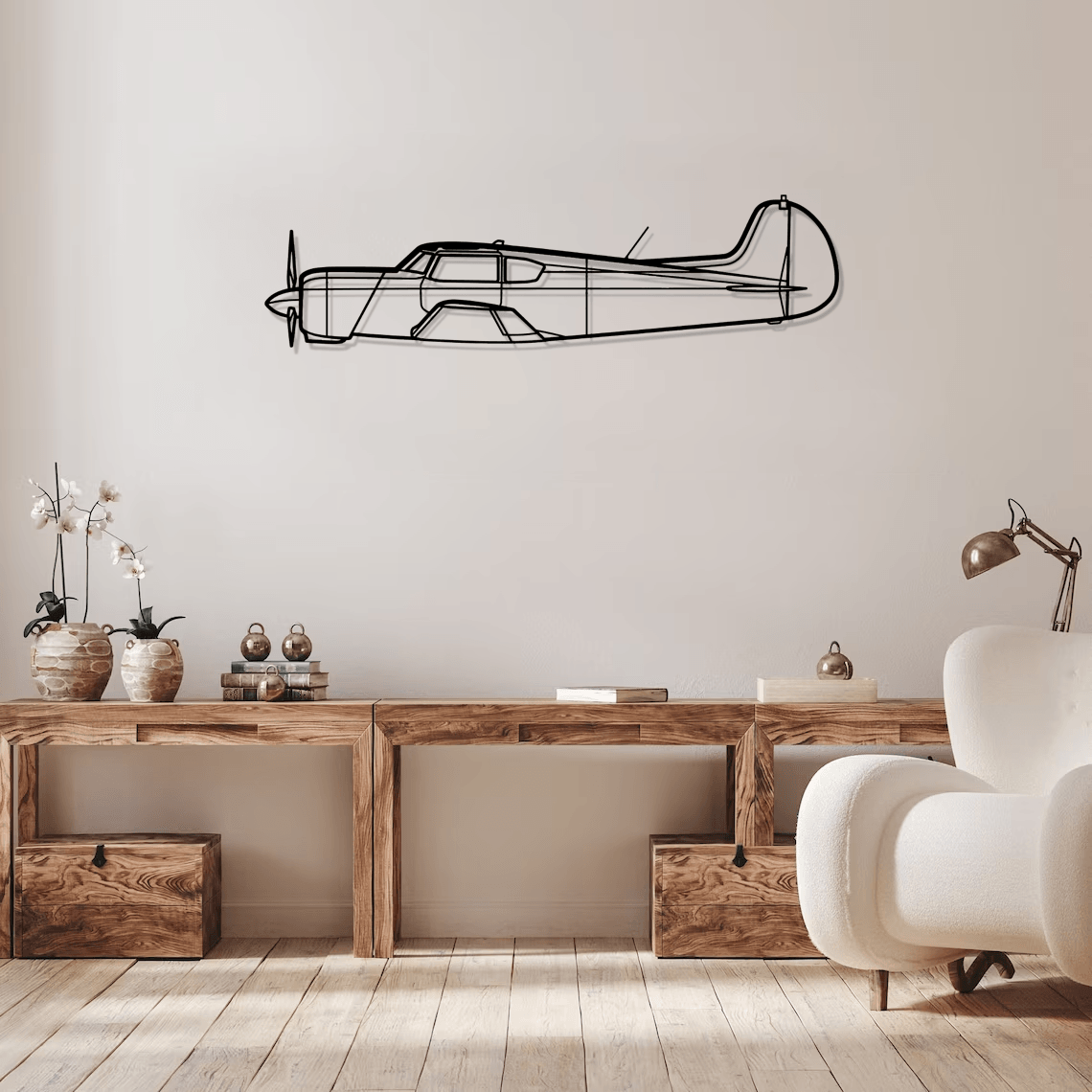 Yak-18T Silhouette Metal Wall Art