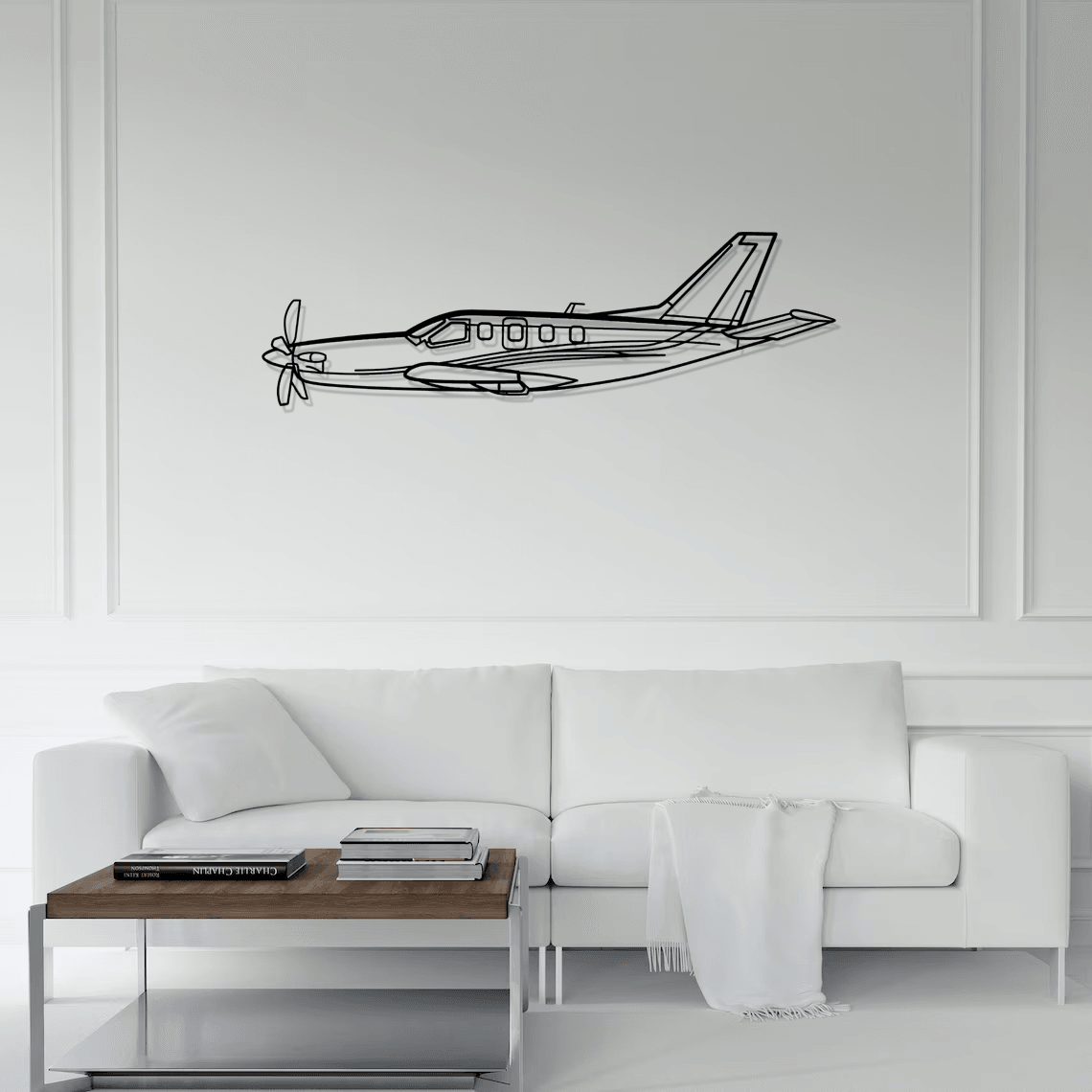 SOCATA TBM Silhouette Metal Wall Art