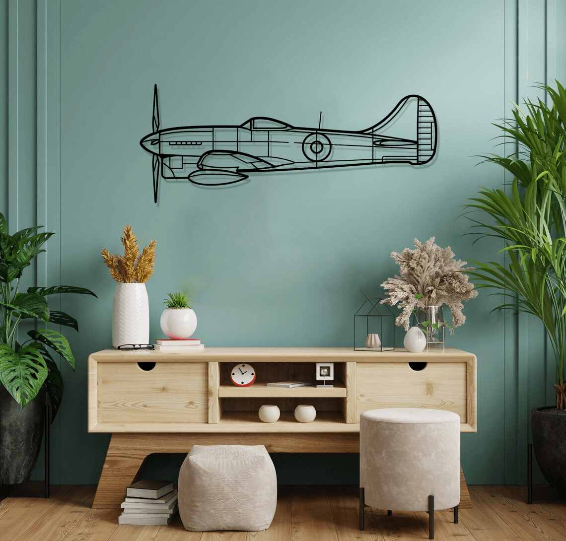 Tempest Mk V Silhouette Metal Wall Art