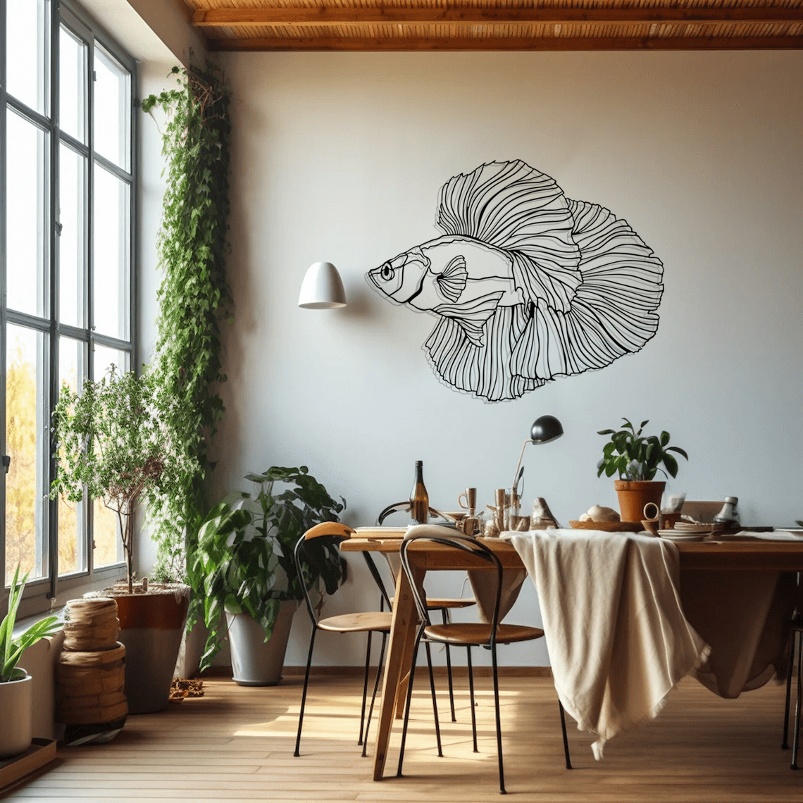 Fish Silhouette Metal Wall Art