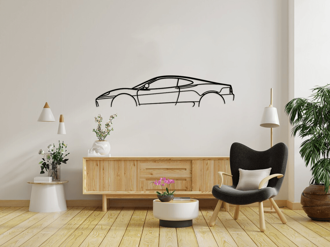 360 Modena Classic Silhouette Metal Wall Art