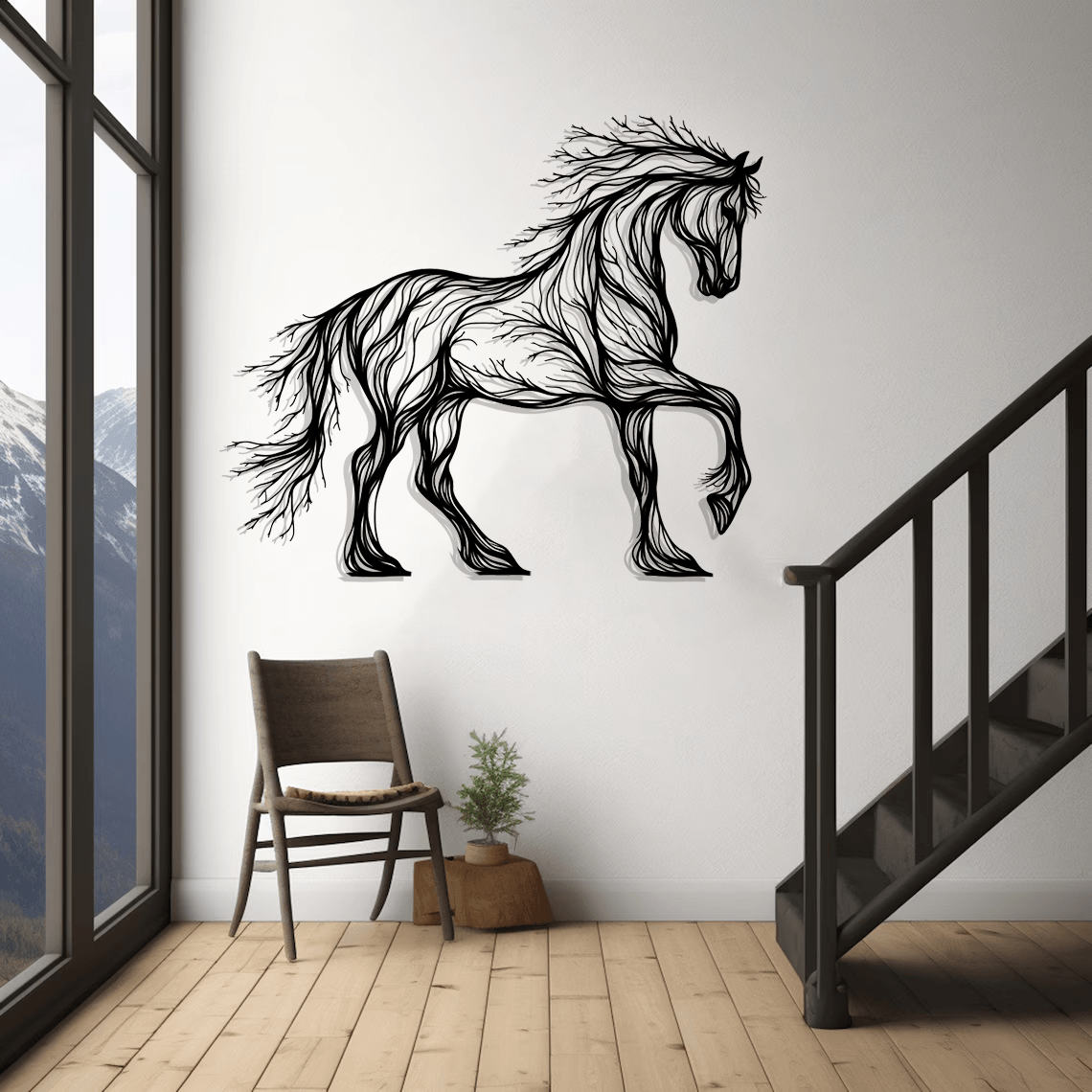 Horse Silhouette Metal Wall Art