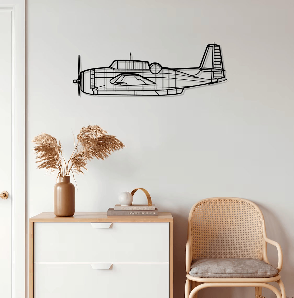 TBM-3N Avenger Silhouette Metal Wall Art