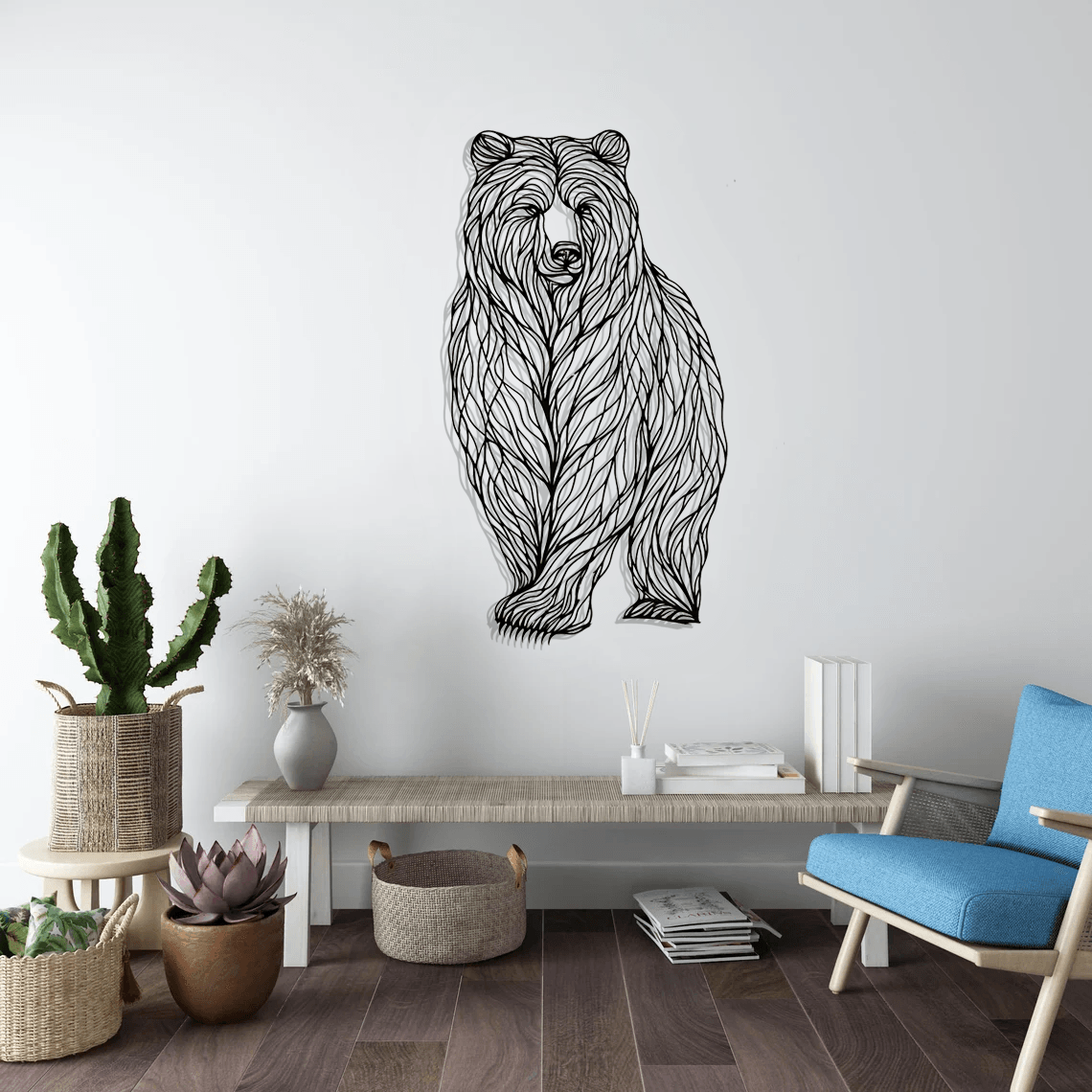 Bear Silhouette Metal Wall Art