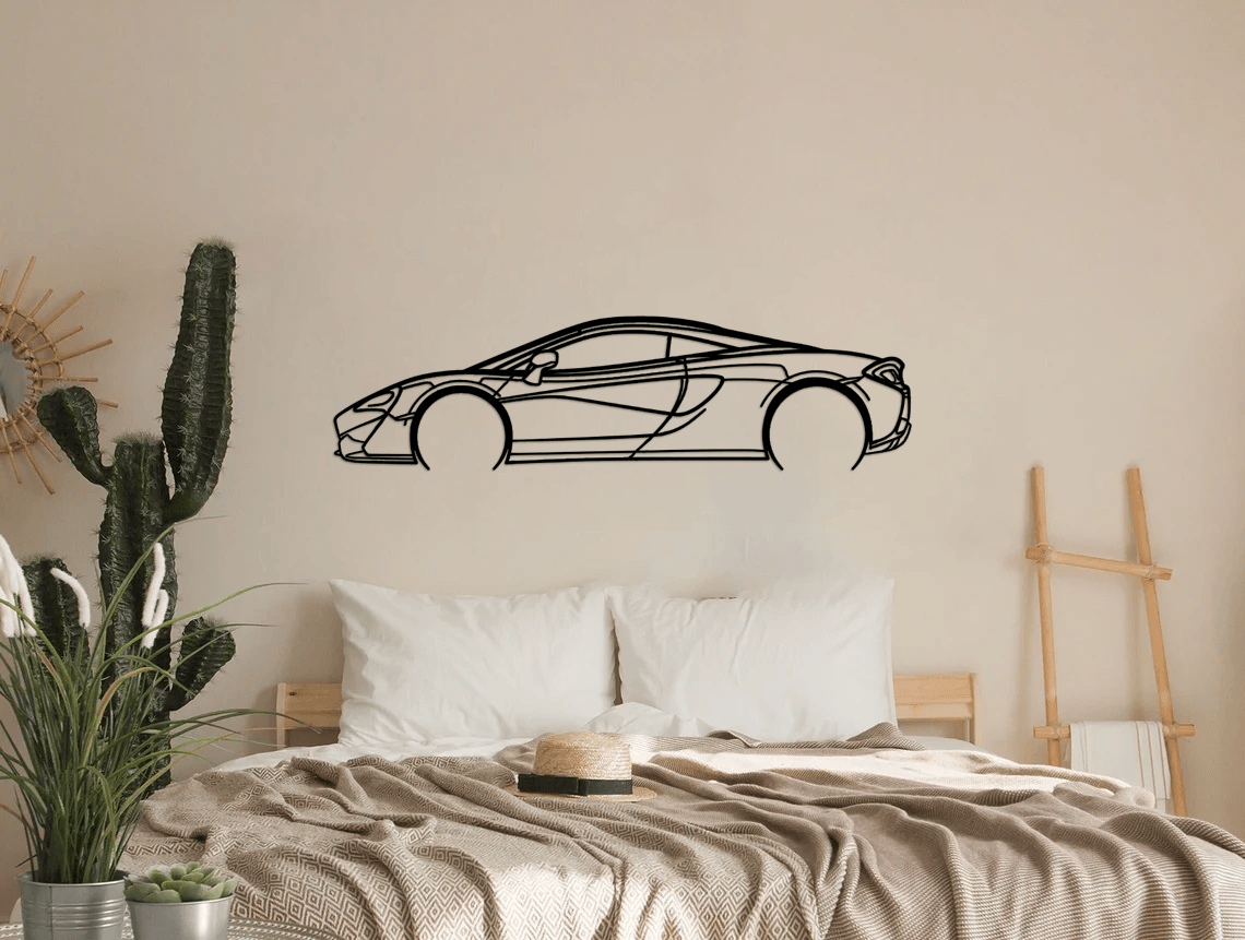 570s Detailed Silhouette Metal Wall Art