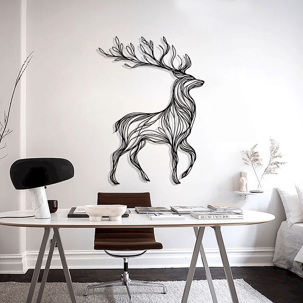 Deer Silhouette Metal Wall Art