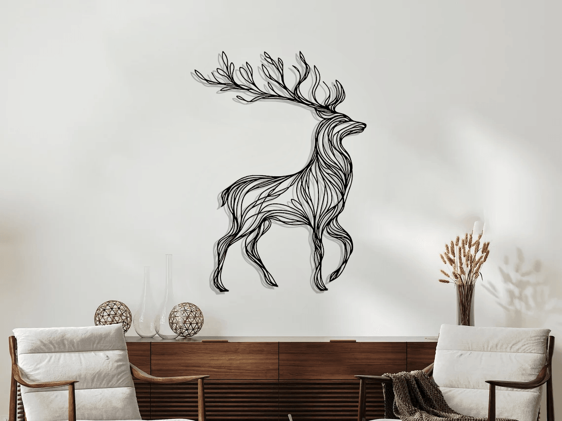 Deer Silhouette Metal Wall Art