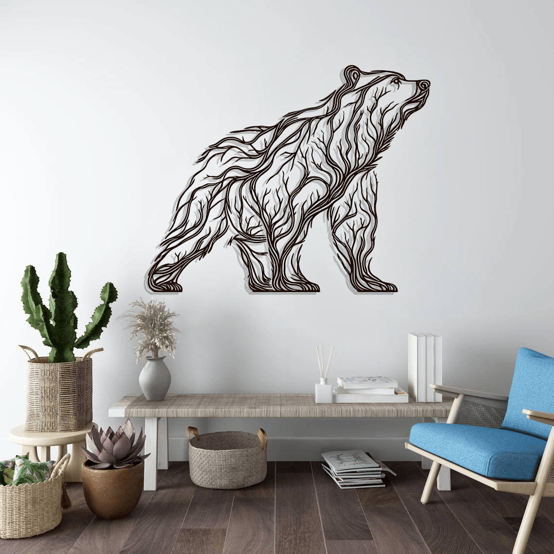 Bear Silhouette Metal Wall Art