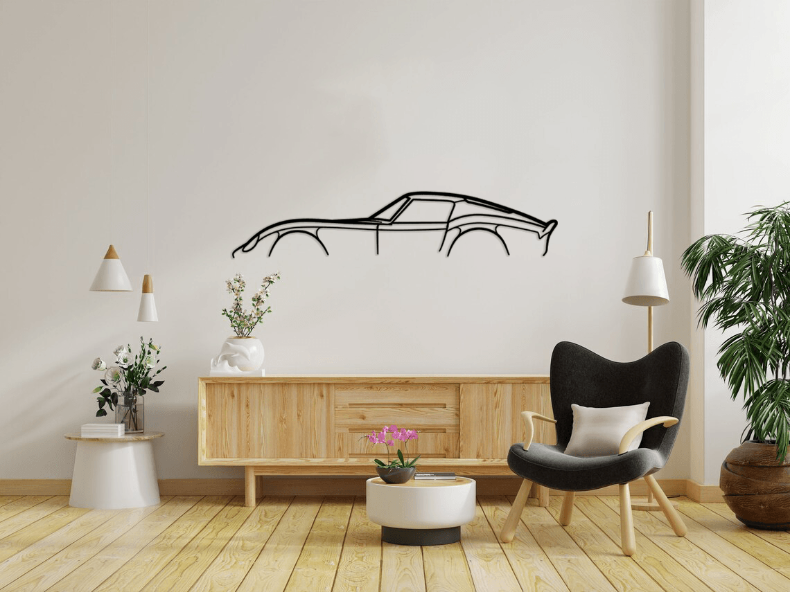 250 GTO Classic Silhouette Metal Wall Art