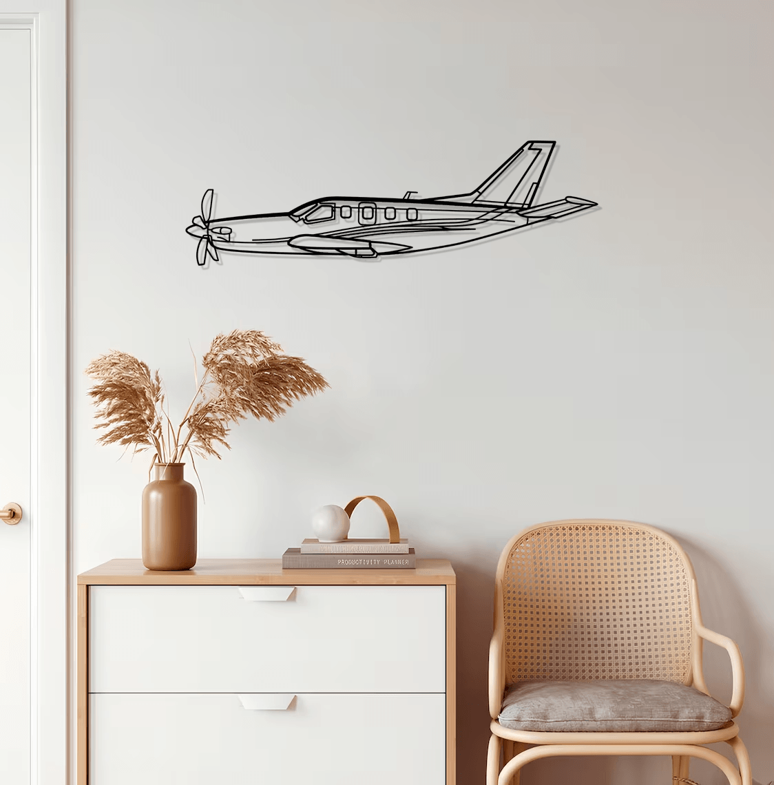 SOCATA TBM Silhouette Metal Wall Art