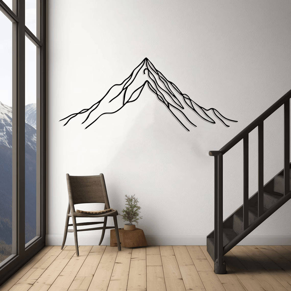 Mountain Silhouette Metal Wall Art