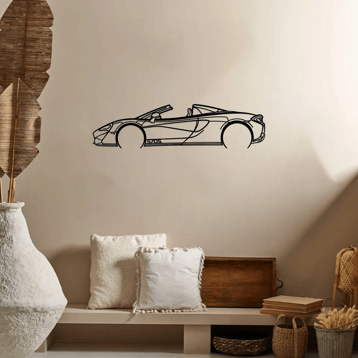 570S Convertible Detailed Silhouette Metal Wall Art