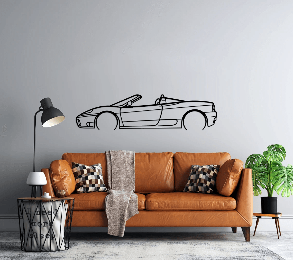 360 Spyder Detailed Silhouette Metal Wall Art