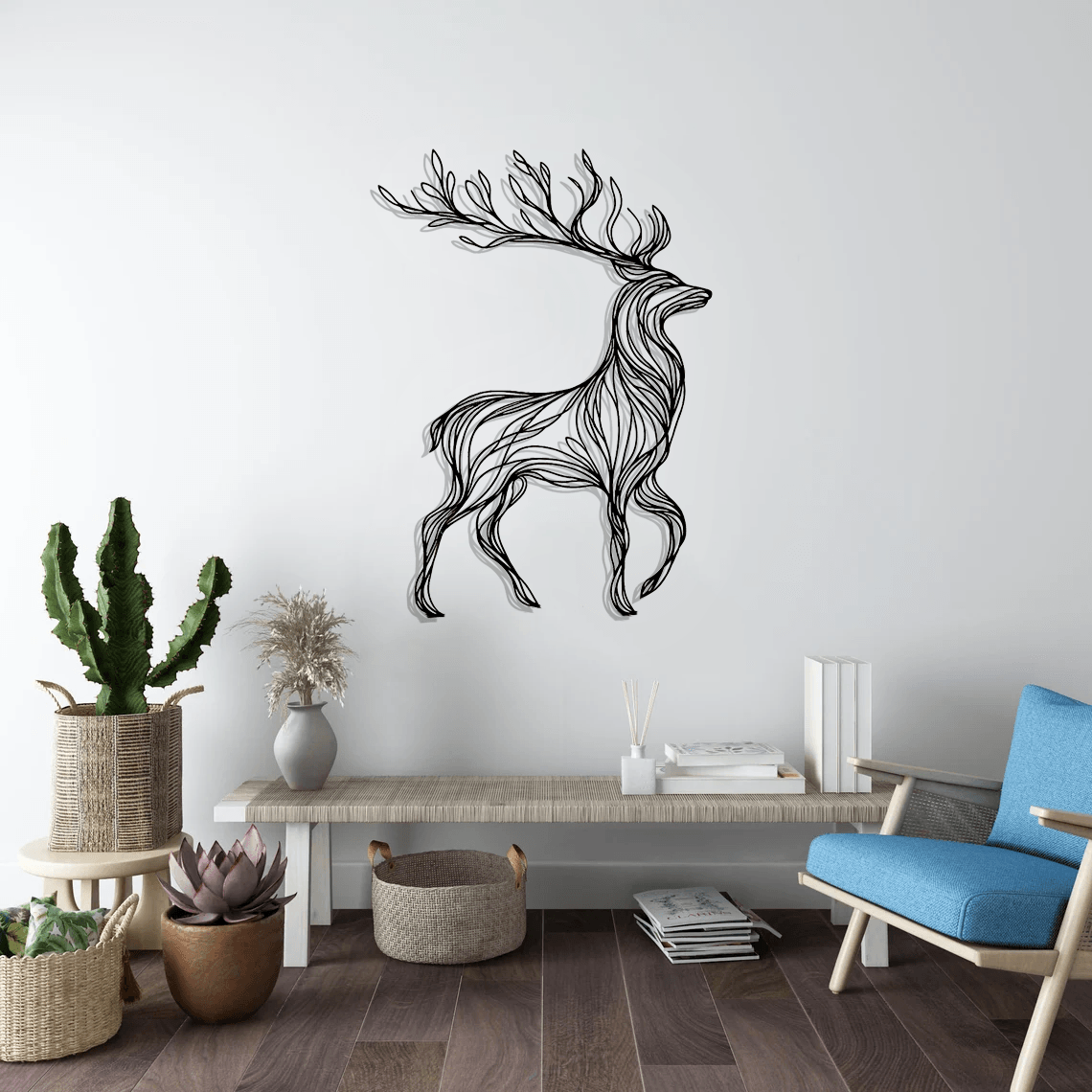 Deer Silhouette Metal Wall Art