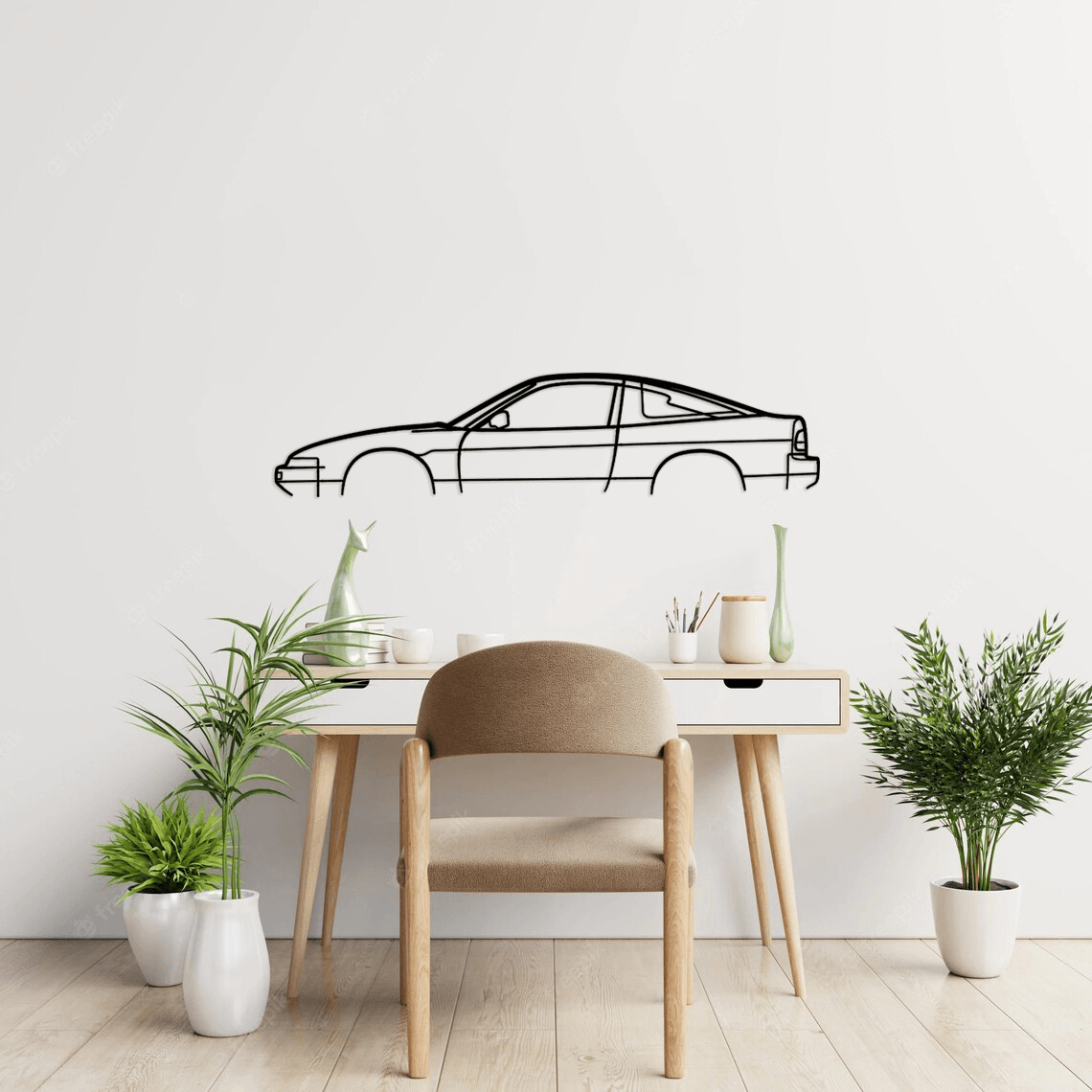 200sx S13 Classic Silhouette Metal Wall Art